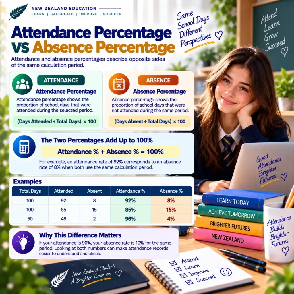 Attendance Percentage vs Absence Percentage